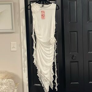 NWT SHEIN white midi dress